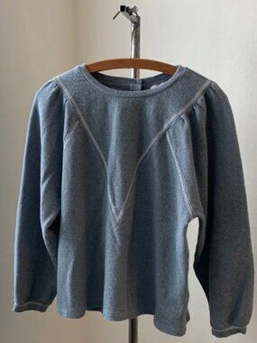 WRAP London sz 8 blue 100% cotton sweatshirt EUC